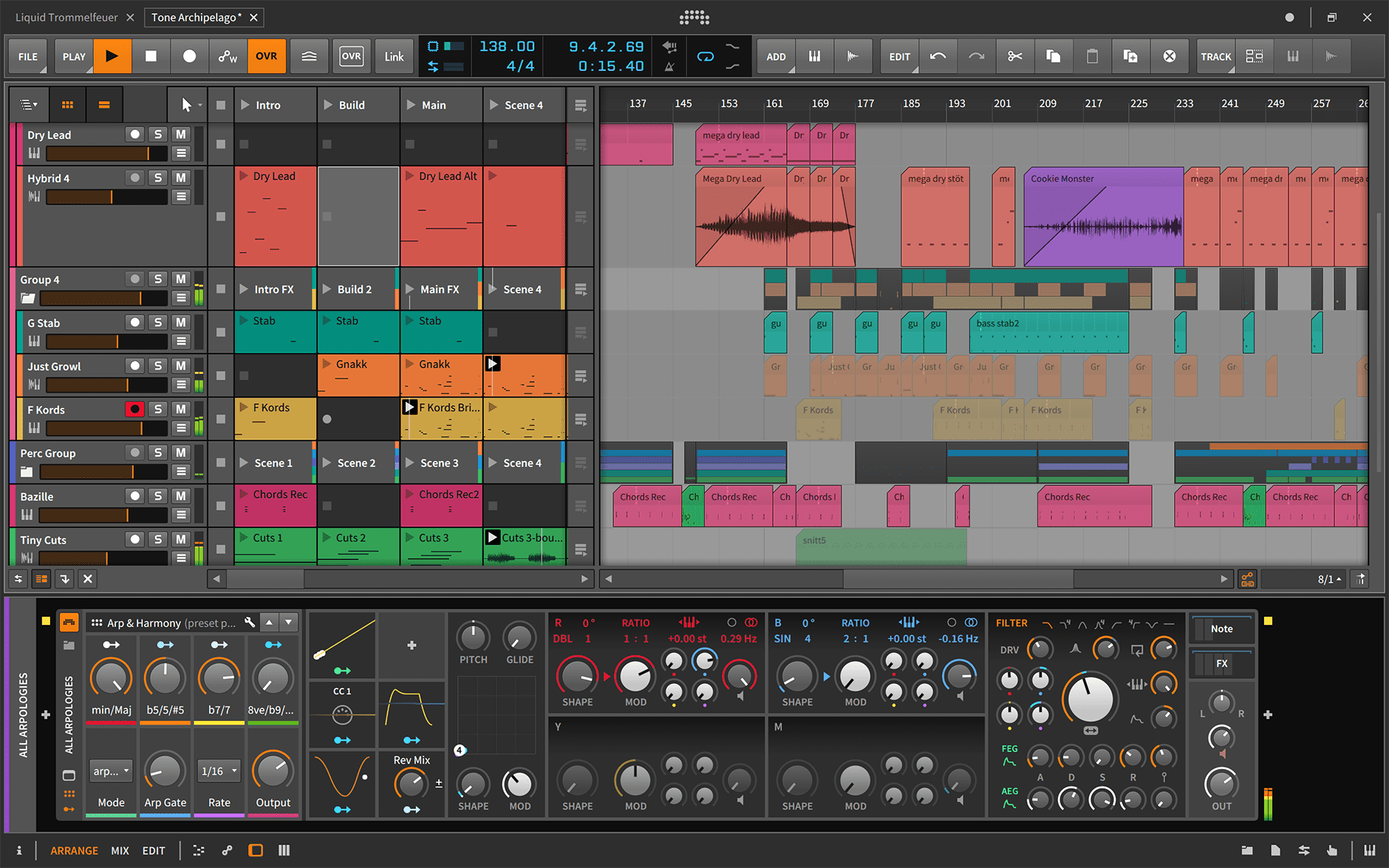 Interface Bitwig Studio